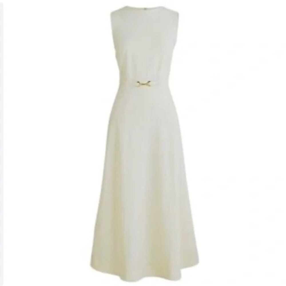 J.Crew Italian Wool A-Line Midi Dress – Ivory – Fully Lined – Size 6 – NWT